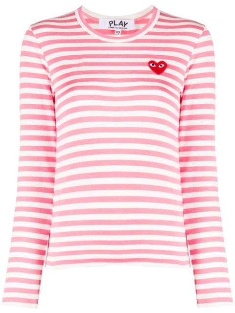 Comme des Garçons PLAY striped cotton sweatshirt
