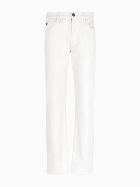 GIORGIO ARMANI Regular-fit, five-pocket trousers in Lyocell and stretch cotton