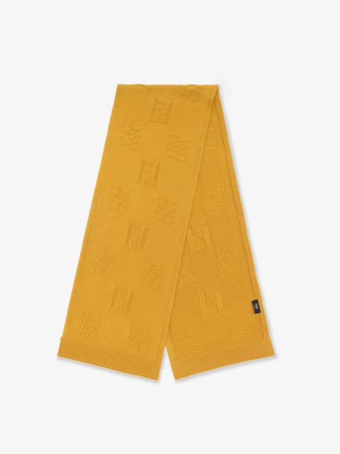 FENDI Yellow wool scarf