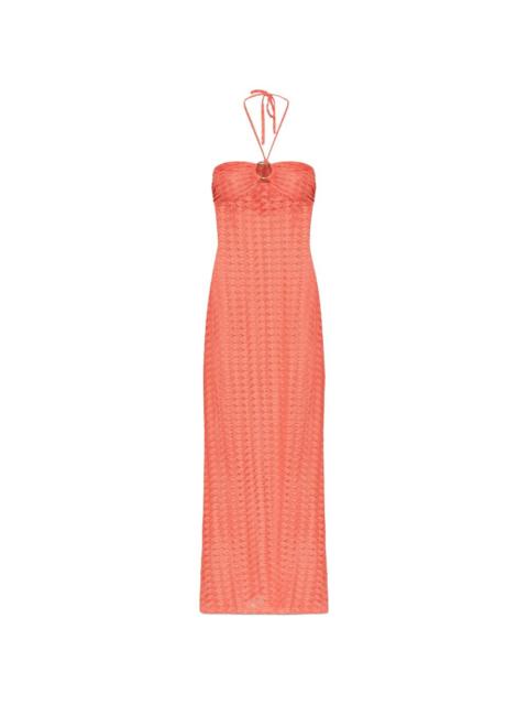MELISSA ODABASH Harriet halterneck maxi dress