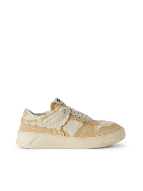 MSGM FG1 Sneakers with faux shearling inlays