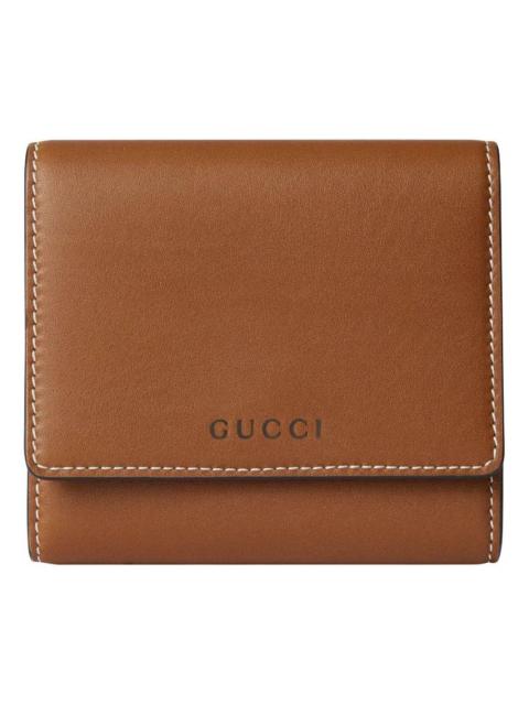 GUCCI Gucci GG Emblem Medium Wallet 'Brown Leather' 826716-AAEV2-2751