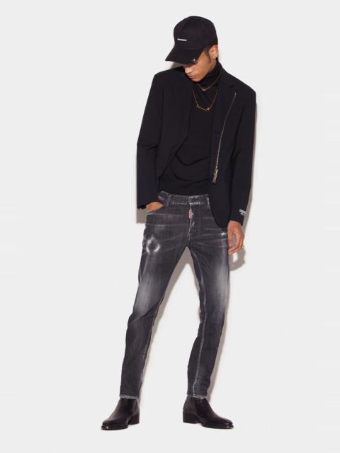 DSQUARED2 BLACK CLEAN WASH SKATER JEANS