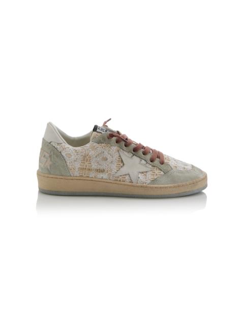 Golden Goose Ballstar Macrame-Suede Sneakers neutral