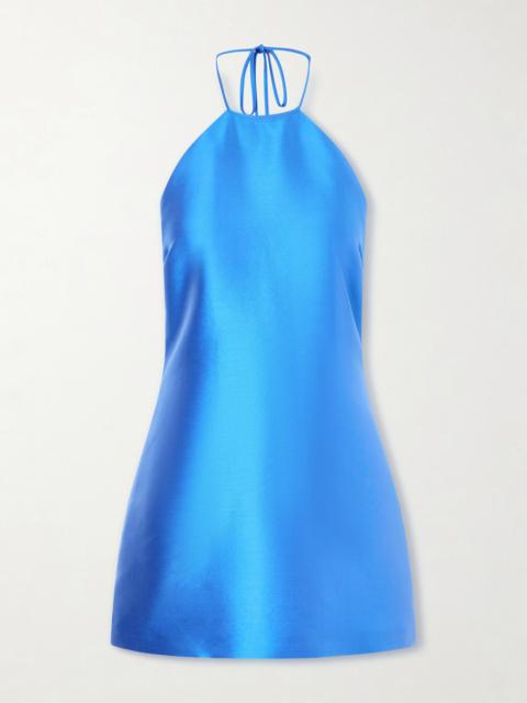 BERNADETTE Crepe Halterneck Mini Dress