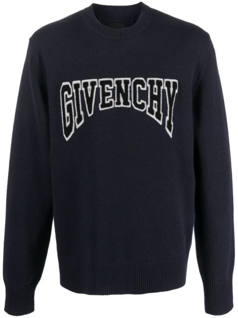 Givenchy logo-patches knitted jumper