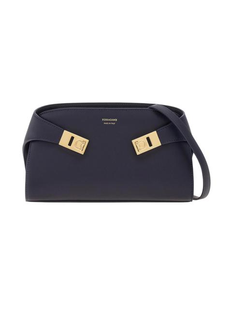 FERRAGAMO Women's Hug Leather Crossbody Bag - Navy