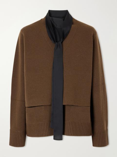 sacai Scarf-detailed Wool Cardigan