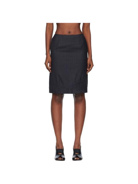MM6 Maison Margiela Black Virgin Wool Miniskirt