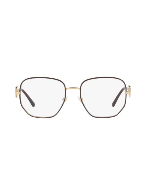 Versace 54mm Irregular Square Optical Glasses in Bordeaux at Nordstrom