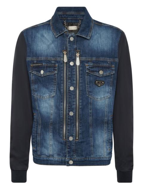 PHILIPP PLEIN double-zip denim jacket