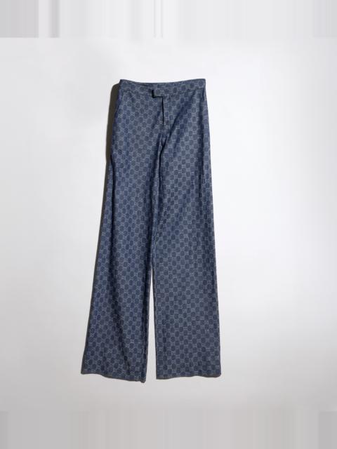 GUCCI GG cotton denim jacquard pants