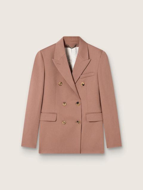 Golden Goose Women's double-breasted blazer in powder-pink wool