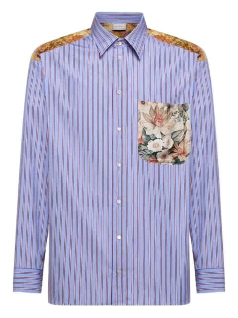 Pierre-Louis Mascia Alotho striped floral shirt