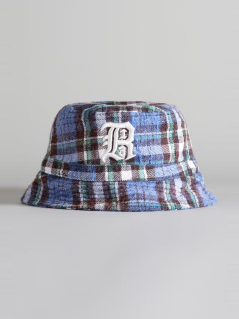 R13 LAYERED BUCKET HAT - BLUE/GREEN PLAID