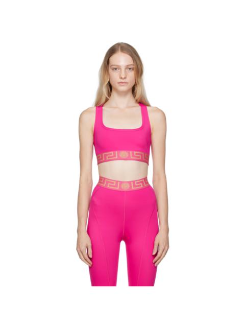 Versace Underwear Pink Greca Sport Bra 'PP-Warterlily' - 1004104