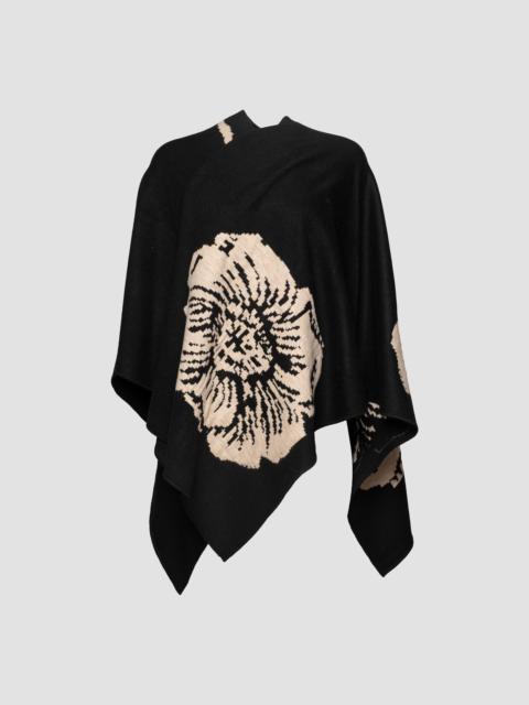 FRANCES VALENTINE Women's Ginny Floral Print Wrap - Black Camel