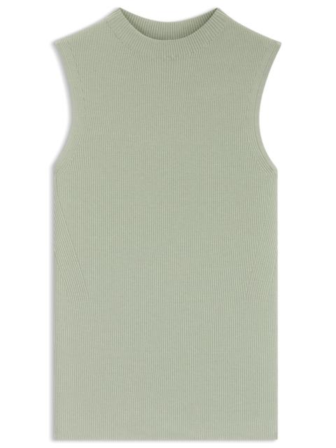 BOSS RIBBED TOP WITH MOCK NECKLINE