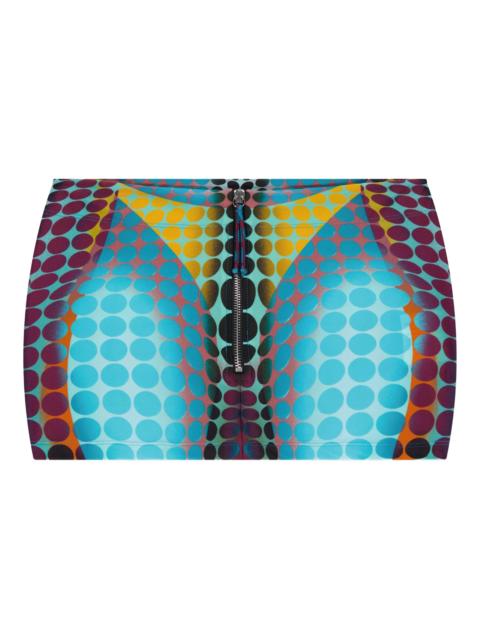 Jean Paul Gaultier Jean Paul Gaultier Zip-up Dots-print Mini Skirt