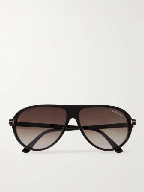 Aviator-Style Acetate Sunglasses