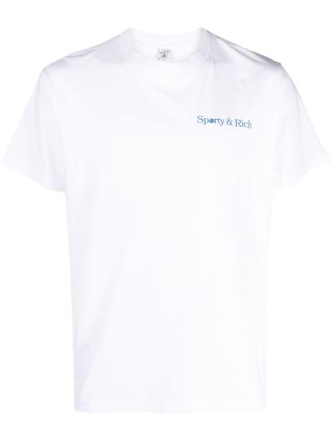 Sporty & Rich logo-print cotton T-shirt