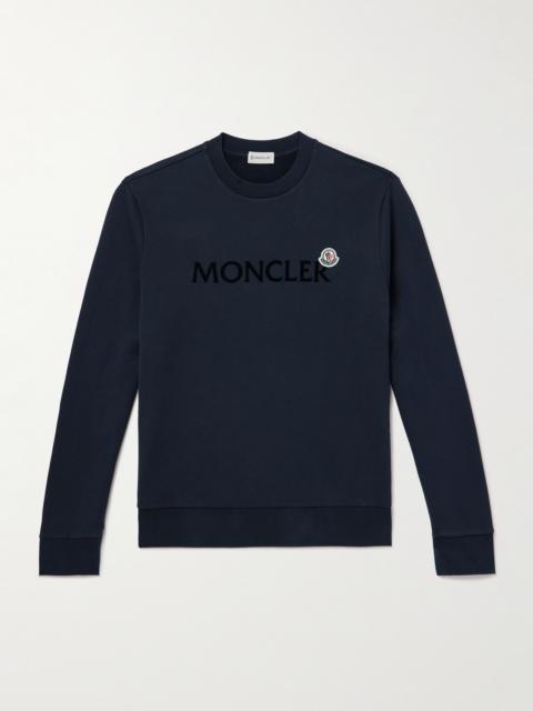 Moncler Logo-Flocked Cotton-Jersey Sweatshirt