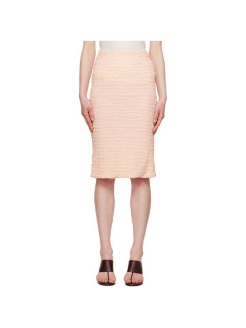 Jil Sander Pink Shirring Mid Skirt