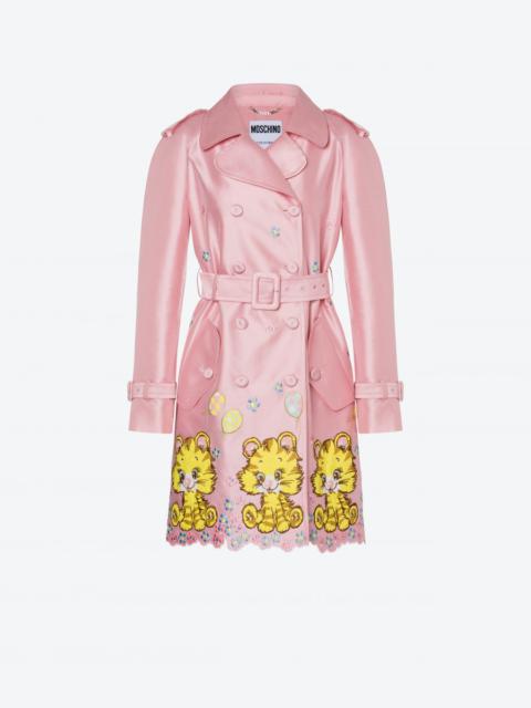 Moschino BLANKET EMBROIDERY GAZAR TRENCH COAT