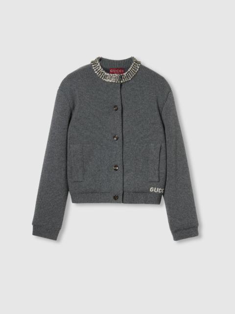 GUCCI Padded rib wool cardigan