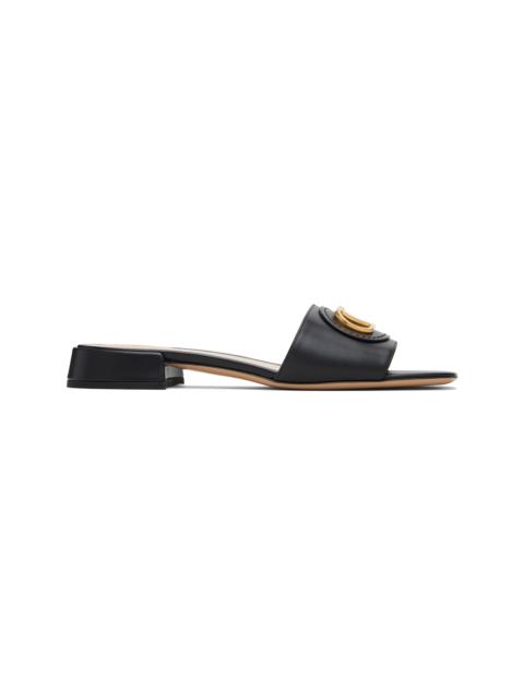 Valentino Black VLogo Signature Slide Sandals