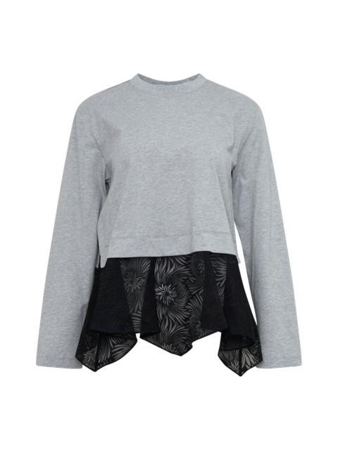 3.1 Phillip Lim Long Sleeve Organza Combo Tee