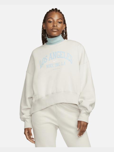 Women's Nike Sportswear Phoenix Fleece Over-Oversized Crew-Neck Graphic Sweatshirt