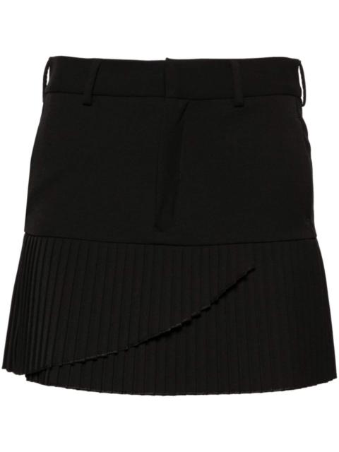 MM6 Maison Margiela pleated twill miniskirt