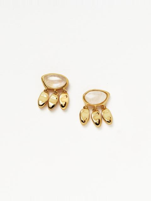 MISSOMA Molten Gemstone Charm Stud Earrings