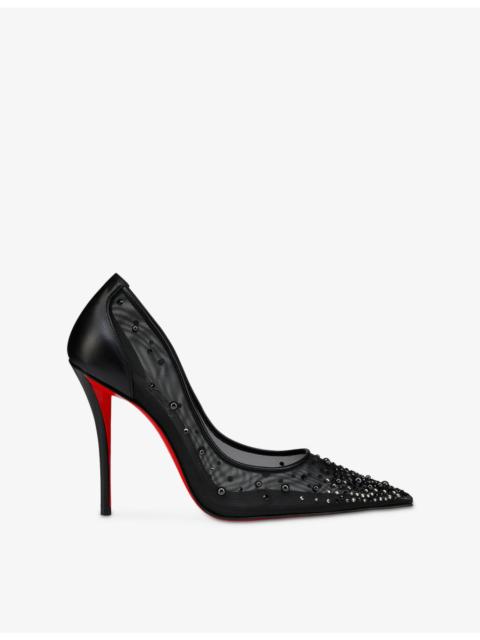 Miss Z Degrastrass Perla 100 Leather And Mesh Heeled Courts