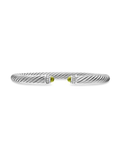 DAVID YURMAN Women's Cable Classics Color Bracelet with Pavé Diamonds - Peridot