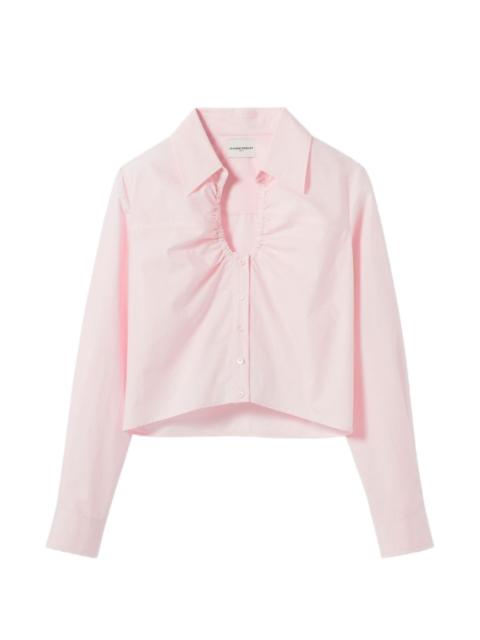 Claudie Pierlot cutout buttoned cotton shirt