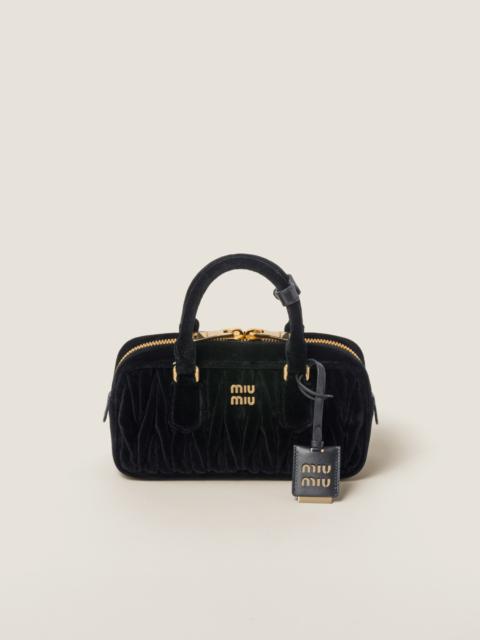 Miu Miu Arcadie Matelassé velvet bag