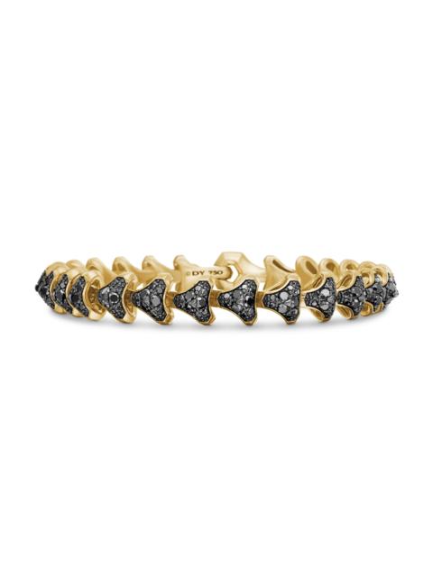 DAVID YURMAN Men's Armory Link Bracelet in 18K Yellow Gold - Black Diamond