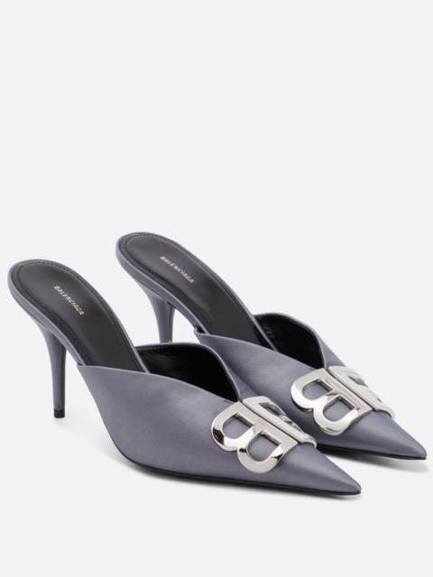 BALENCIAGA BB satin mules
