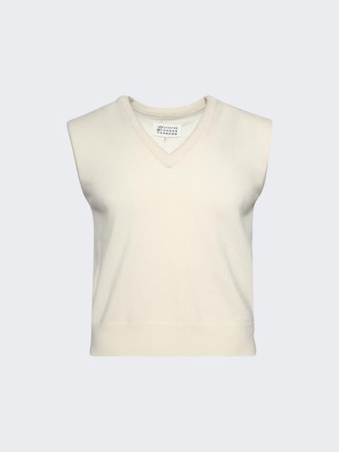 Maison Margiela V-neck Vest Off White
