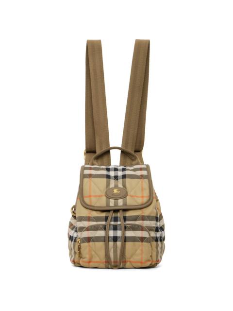 Beige Mini Horseshoe Backpack