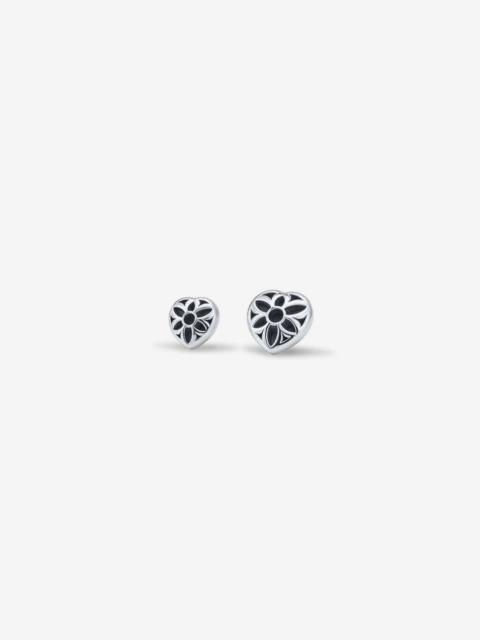 Iron Heart ES-HRT-ROS-STUD GOOD ART HLYWD Rosette Heart Stud Earring - Sterling Silver