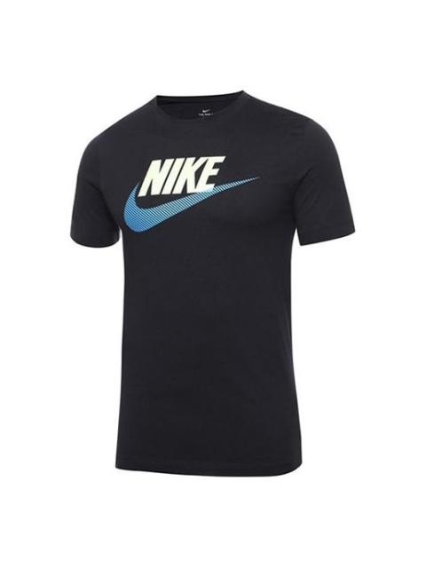 Nike Men's Nike Casual Sports Breathable Alphabet Printing Short Sleeve Black T-Shirt DB6523-010