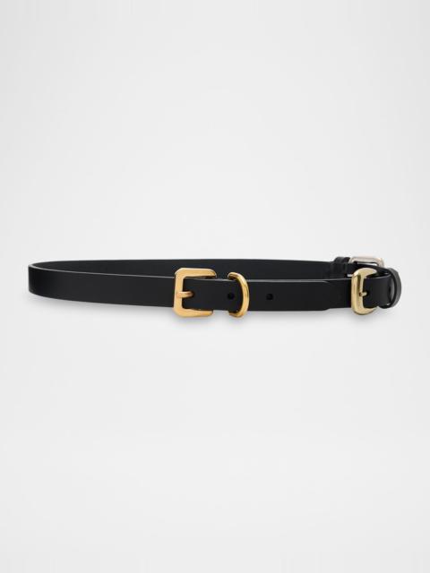 Etro Interchangeable Buckles Leather Belt