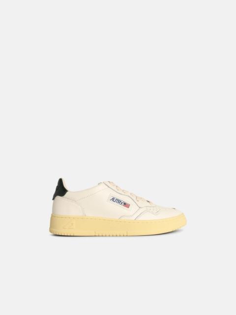 'MEDALIST LOW' WHITE AND GREEN LEATHER SNEAKERS