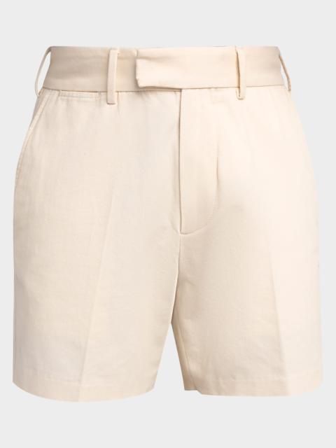 TOM FORD Men & apos;s Brushed Cotton Flat-Front Shorts