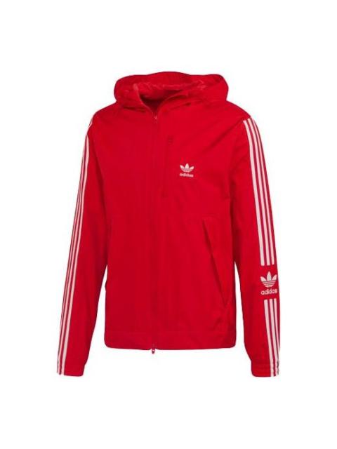 adidas adidas originals Lock Up WB Cardigan Casual Sports Hooded Jacket Pink Red Fluorescence FM3816
