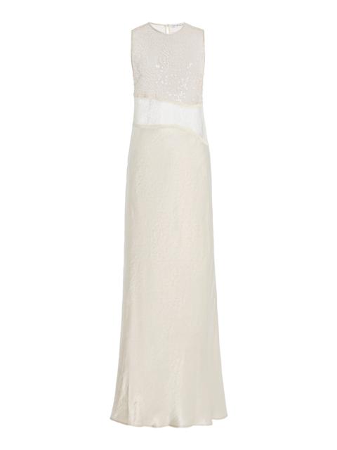 THIRD FORM Twilight Sequined Maxi Dress off-white