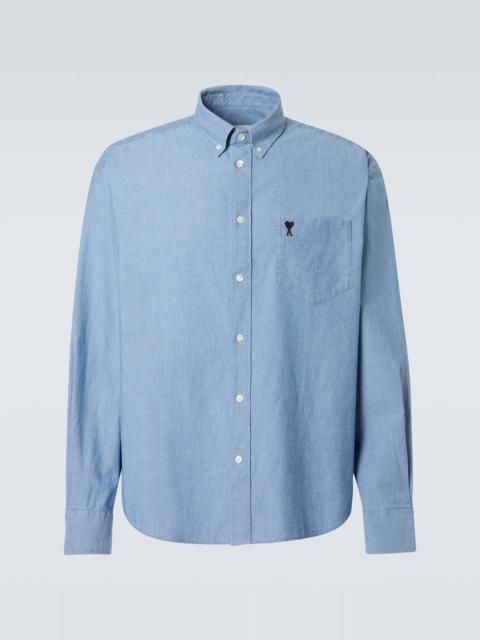 AMI Paris Ami de Cœur cotton chambray shirt